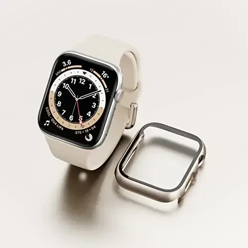 3 Pack Hard PC Case Compatible with Apple Watch Series 3/2/1 42mm, BHARVEST Case with Tempered Glass Screen Protector Overall Bubble-Free Cover for iWatch Accessories, Starlight+Rose Gold+Clear - 6