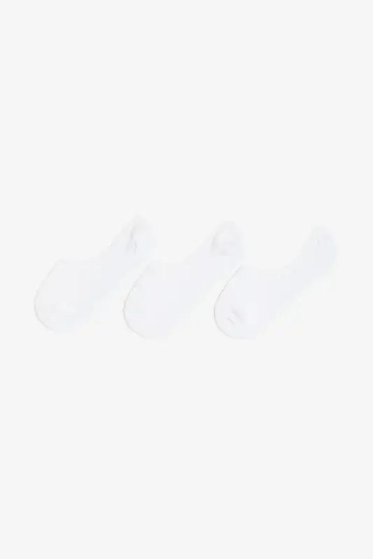 3-Pack Invisible Socks-White - 1