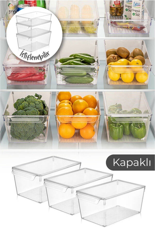 3 Pack Large Refrigerator Organizers - 2