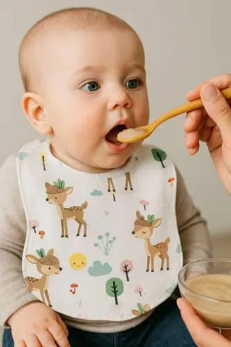 3-Pack Liquid-Proof Muslin Baby Bib - Muslin Drool Bib - 1