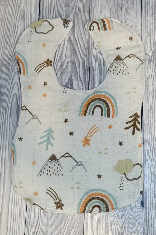 3-Pack Liquid-Proof Muslin Baby Bib - Muslin Drool Bib - 5