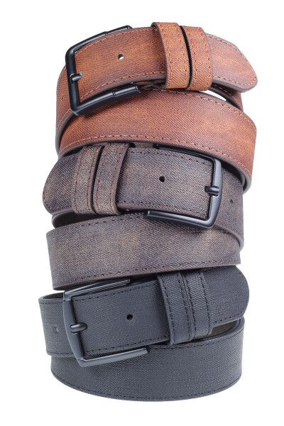 3 Pack Men's Belt Suitable for Jeans and Canvas - 13