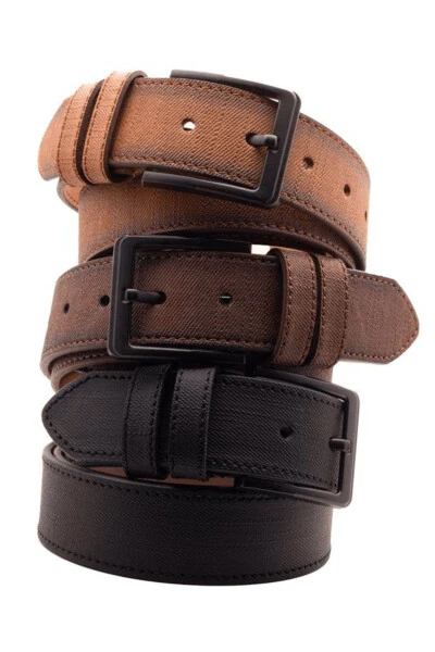 3 Pack Men's Belt Suitable for Jeans and Canvas - DERIBOND