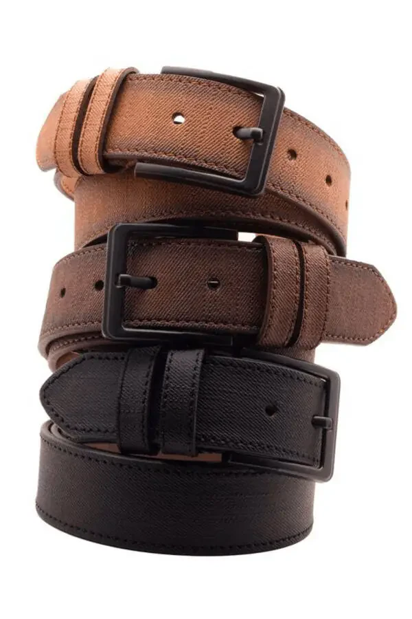3 Pack Men's Belt Suitable for Jeans and Canvas - 1
