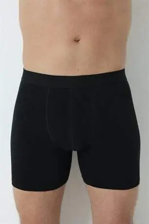 3-Pack Men's Black Long Leg Lycra Boxers - 6
