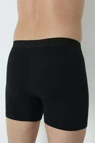 3-Pack Men's Black Long Leg Lycra Boxers - 8
