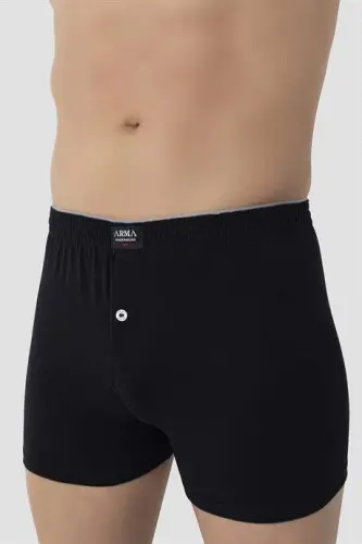 3-Pack Men's Plus Size Boxer Black 100% Cotton Jersey Wide Fit Big and Tall Underwear - 4