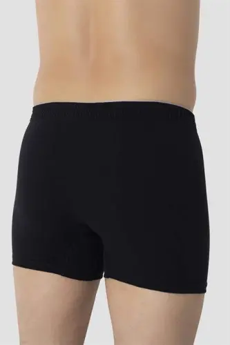 3-Pack Men's Plus Size Boxer Black 100% Cotton Jersey Wide Fit Big and Tall Underwear - 5