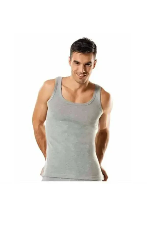 3 Pack Men's Ribbed Lycra Sports Rambo Undershirt Tu2 - 1