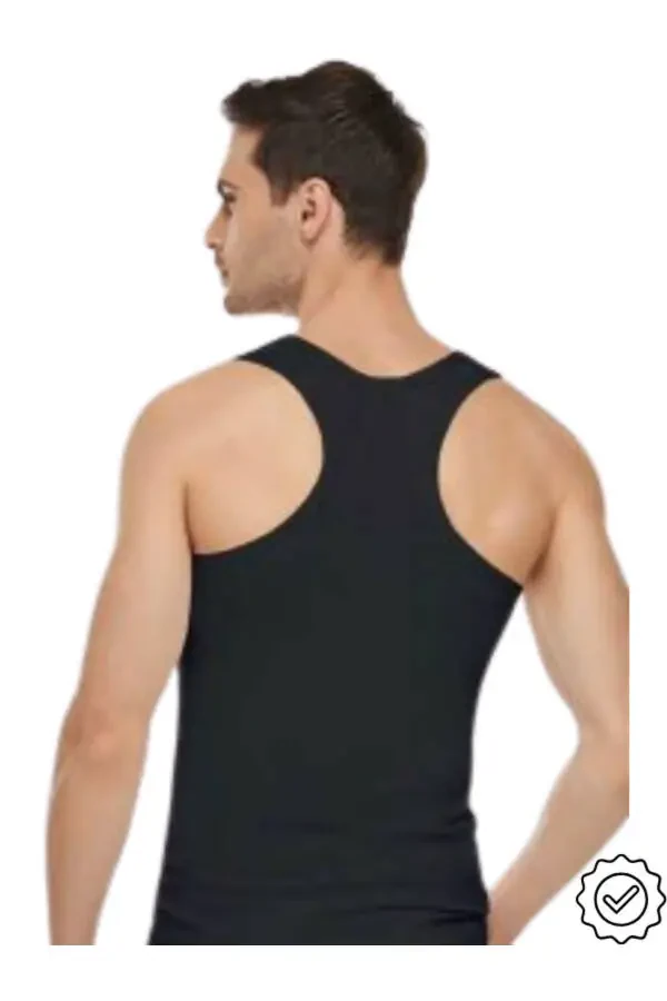 3 Pack Men's Ribbed Lycra Sports Rambo Undershirt Tu2 - 2
