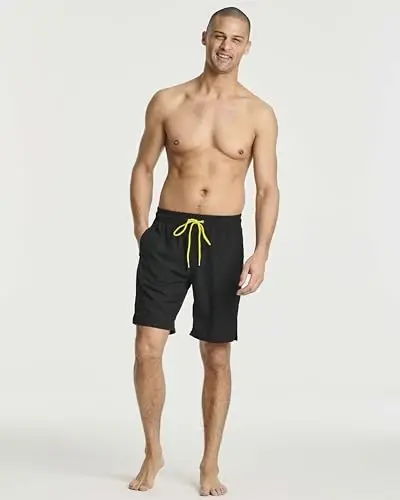 3 Pack Mens Swim Trunks Board Shorts Bathing Suit Compression Liner Beach | 6% Spandex Stretch, Big & Tall, Sewn In Boxer Brief Liner, Drawstring Elastic Waist Secure Pockets, Quick Dry Surf Pool - 5