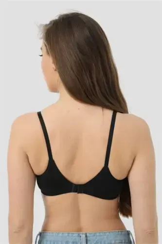 3-Pack Nursing Bras, Cotton, White - Black - Grey - 5