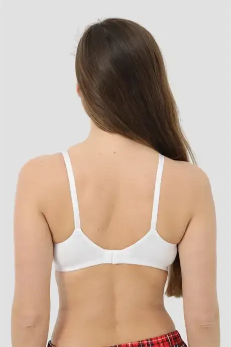 3-Pack Nursing Bras, Cotton, White - Black - Grey - 7