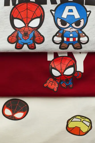 3-Pack Printed T-shirts - Grey marl/Marvel Comics - H&M (1)