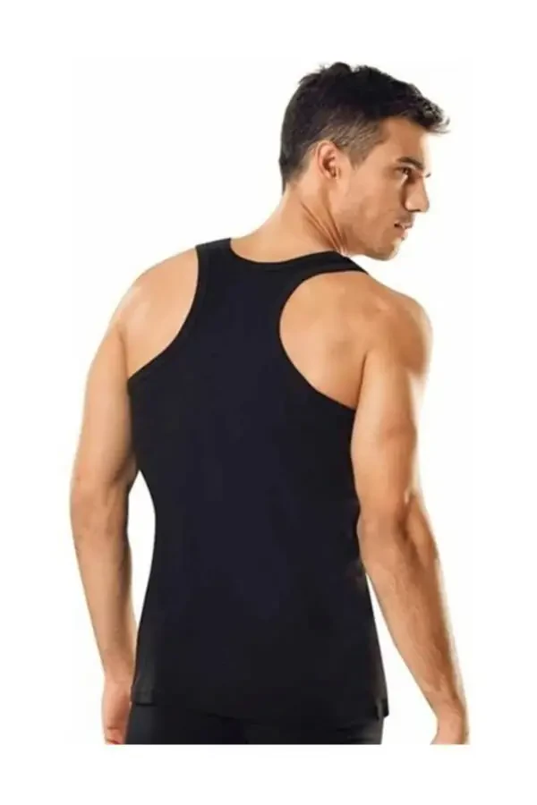 3 Pack Ribana Sportsman Rambo Sports Men's Undershirt Black - 4