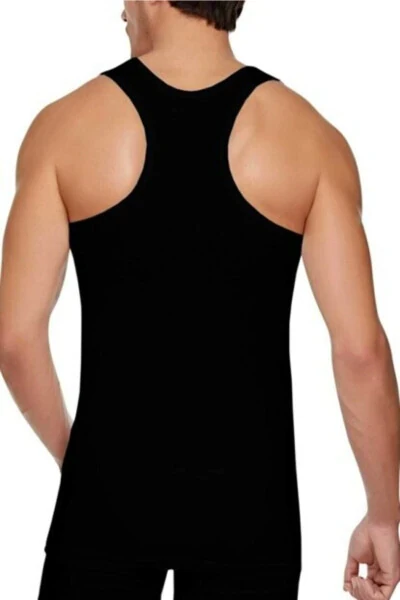 3 Pack Ribana Sportsman Rambo Sports Men's Undershirt Black - TUTKU (1)