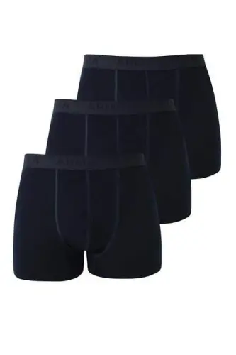 3 Pack Royal Blue Men's Boxer Shorts Lycra Elastic Fabric - BÜYÜKBEDENIZ (1)