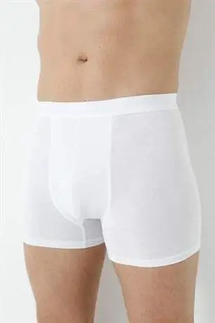 3-Pack White Men's Boxer Briefs with Lycra - 13