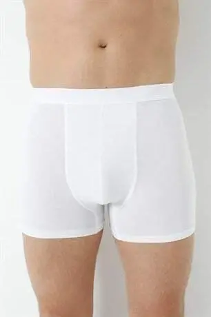 3-Pack White Men's Boxer Briefs with Lycra - 3