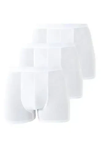 3-Pack White Men's Boxer Briefs with Lycra - 2