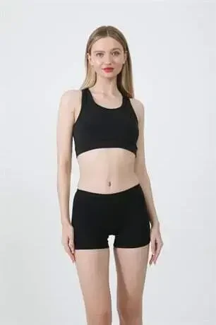 3-Pack Women's Black Boxer Shorts Cotton Lycra - 17