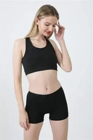 3-Pack Women's Black Boxer Shorts Cotton Lycra - 20