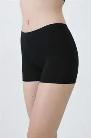 3-Pack Women's Black Boxer Shorts Cotton Lycra - 2