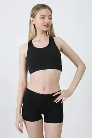 3-Pack Women's Black Boxer Shorts Cotton Lycra - 21