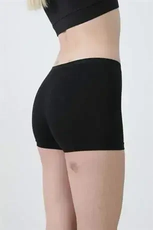 3-Pack Women's Black Boxer Shorts Cotton Lycra - 6