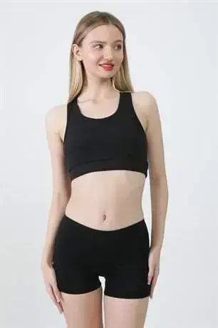 3-Pack Women's Black Boxer Shorts Cotton Lycra - 10