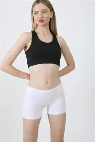 3-Pack Женские Белые Боксеры Хлопковые С Лайкрой - 20