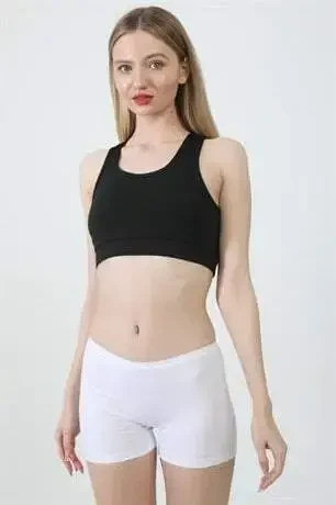 3-Pack Женские Белые Боксеры Хлопковые С Лайкрой - 18