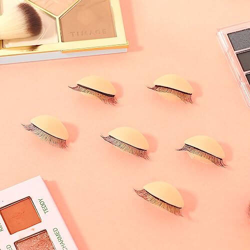 3 Pairs Replacement Eyelids for Mannequin Head Practice Eyelids for Eyelash Extensions Eyelids Realistic Eyelids Silicone with Eyelashes Practice Eyelash Eyelids for Eyelash Training Makeup - 2