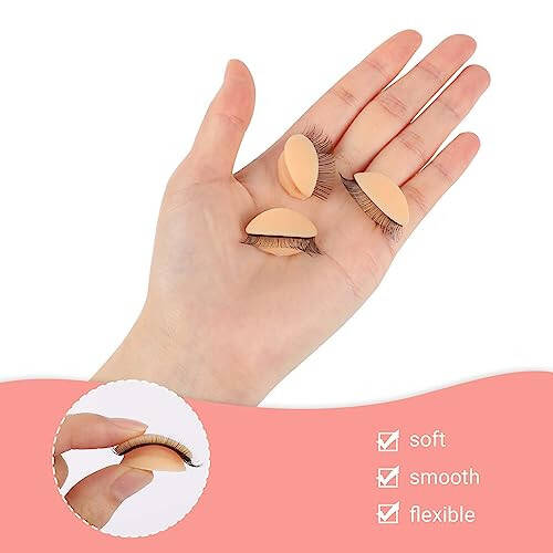 3 Pairs Replacement Eyelids for Mannequin Head Practice Eyelids for Eyelash Extensions Eyelids Realistic Eyelids Silicone with Eyelashes Practice Eyelash Eyelids for Eyelash Training Makeup - 6