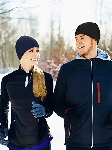 3 Pieces Winter Warm Skull Cap Soft Fleece Beanie Hat Thick Windproof Watch Cap Skiing Outdoor Warm Colored for Men Women - 2