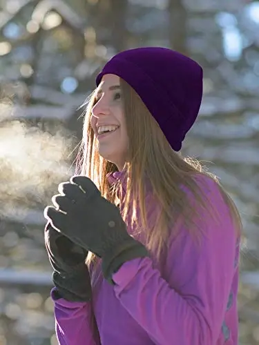 3 Pieces Winter Warm Skull Cap Soft Fleece Beanie Hat Thick Windproof Watch Cap Skiing Outdoor Warm Colored for Men Women - 3