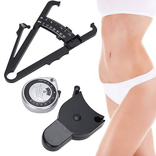 3 pcs Metric Body Fat Tester, Measuring Waist Fat Thickness Ret retractable Weight Loss Caliper, Tape Measure Body Composition MonitorsFitness & Activity Monitors - 2