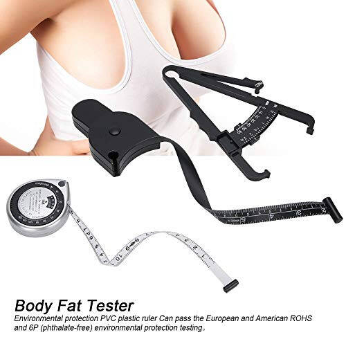 3 pcs Metric Body Fat Tester, Measuring Waist Fat Thickness Ret retractable Weight Loss Caliper, Tape Measure Body Composition MonitorsFitness & Activity Monitors - 4