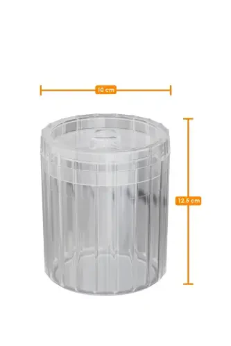 3 Pcs Multi Purpose Makeup Cosmetic Cotton Bath Organizer Set-Dream Transparent - PUFWIN HOME (1)