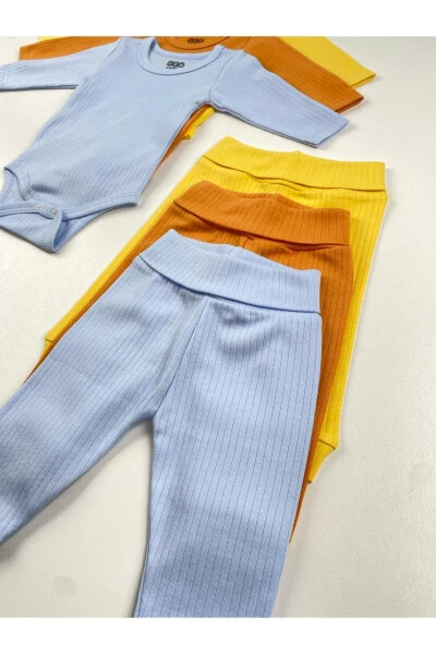 3-Piece 100% Cotton Ribbed Basic Bodysuit Set - EFU BABY (1)