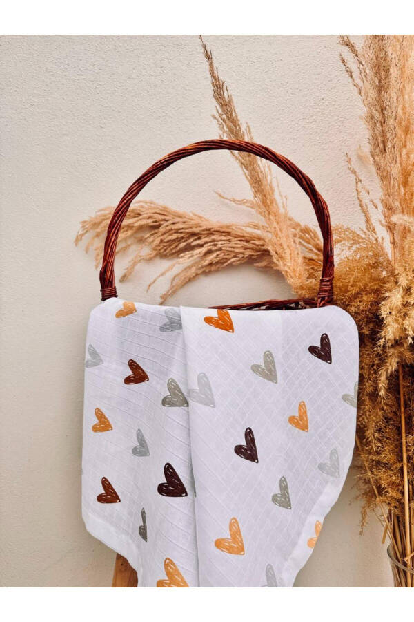 3-Piece 100% Organic Cotton Muslin Swaddle Blanket, Multi-Purpose, 80x80 cm, Newborn Baby - 6