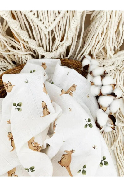 3-Piece 100% Organic Cotton Muslin Swaddle Blanket, Set - 3