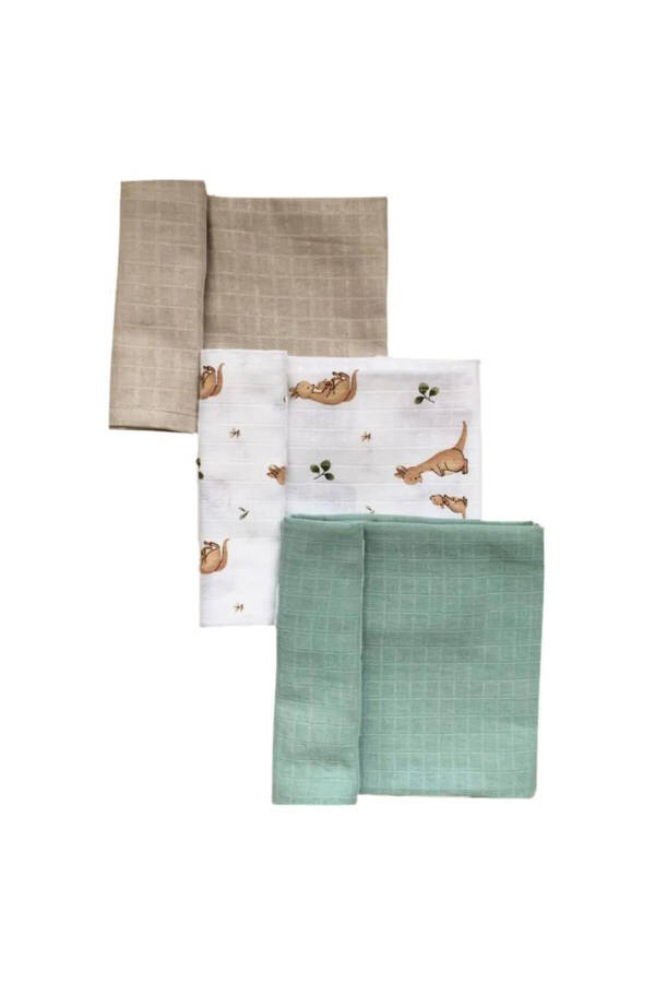 3-Piece 100% Organic Cotton Muslin Swaddle Blanket, Set - 6