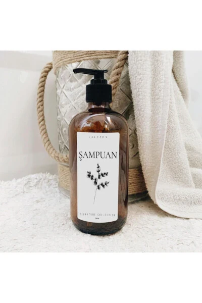 3-piece Amber Glass Bottle Floral Dusset Set 500ml Shower Gel - 4