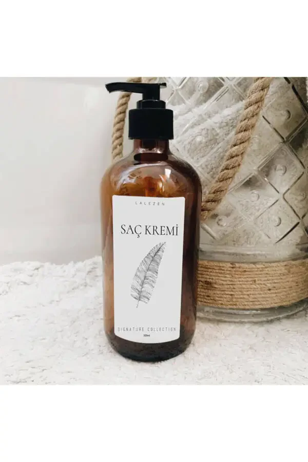 3-piece Amber Glass Bottle Floral Dusset Set 500ml Shower Gel - 5