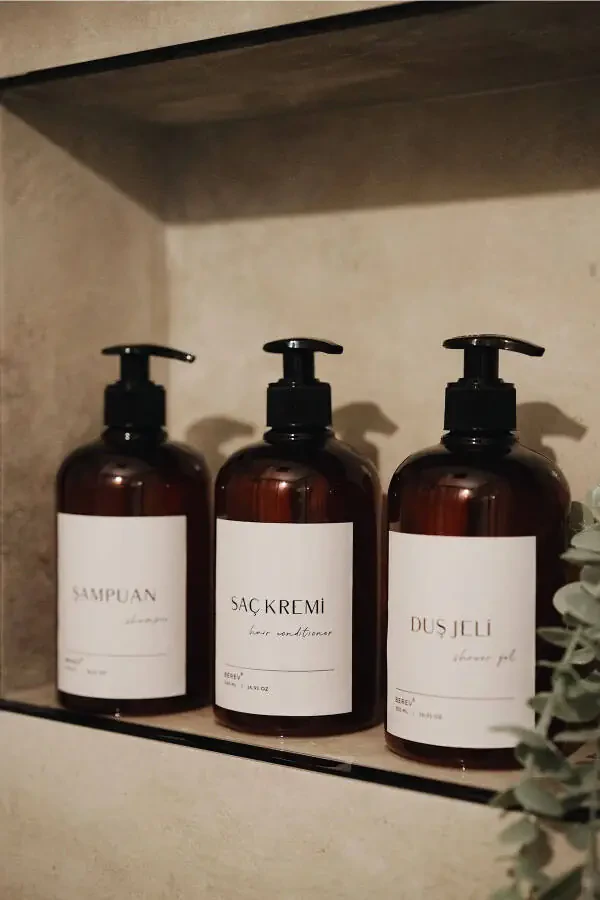 3-Piece Bathroom Set Shampoo Shower Gel And Hair Conditioner Plastic Bottle 500 ml - 2