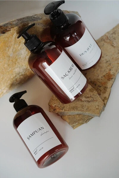 3-Piece Bathroom Set Shampoo Shower Gel And Hair Conditioner Plastic Bottle 500 ml - 4