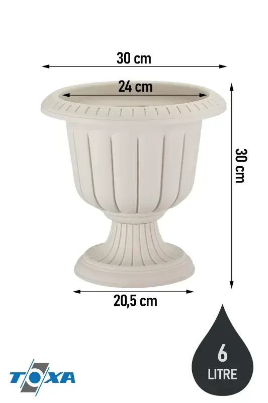 3 Piece Decorative Narcissus Pot Set Plastic Flower Pot 3 Pack - TOXA