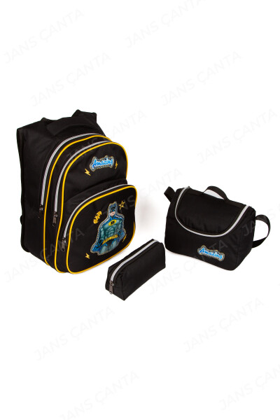 3-Piece Elementary School Thermal Lunch Bag and Pencil Case Backpack - 9