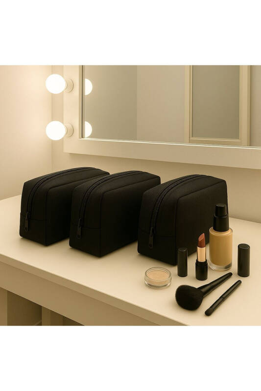 3-Piece Makeup Bag Organizer Travel Set - 1